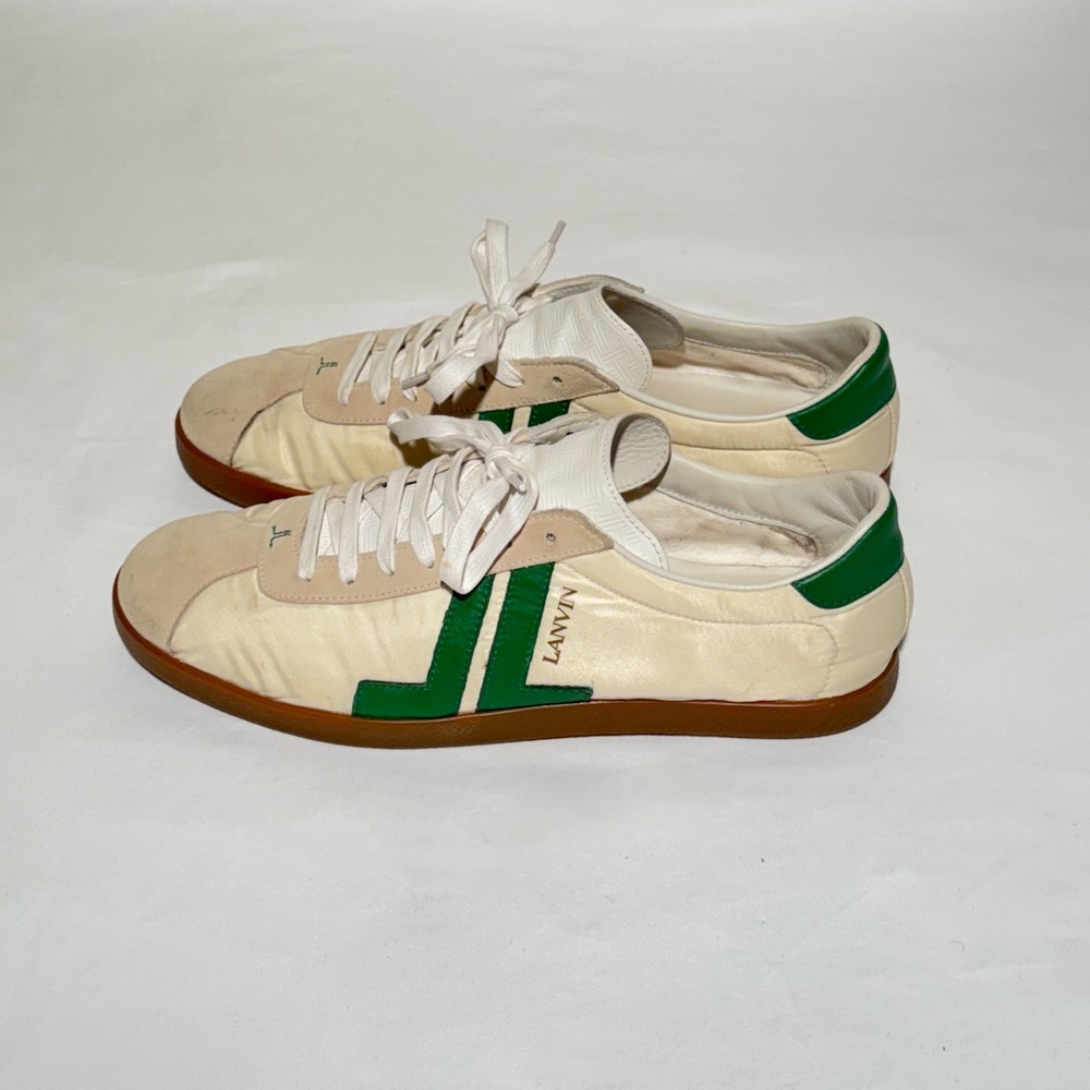 Lanvin Green & Tan Sneakers - Size EU 44